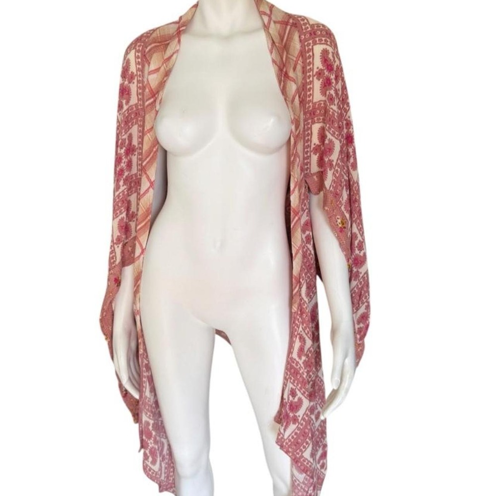 Free People American Pie Patchwork Kimono – Creme Combo Free People - Picture 2 of 5